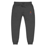 Alotofit Royal A Orange/Purple Embroidered Logo Unisex fleece sweatpants
