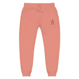 Alotofit Royal A Orange/Purple Embroidered Logo Unisex fleece sweatpants