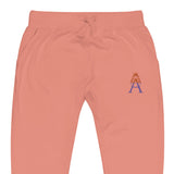 Alotofit Royal A Orange/Purple Embroidered Logo Unisex fleece sweatpants