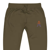 Alotofit Royal A Orange/Purple Embroidered Logo Unisex fleece sweatpants