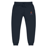 Alotofit Royal A Orange/Purple Embroidered Logo Unisex fleece sweatpants