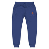 Alotofit Royal A Orange/Purple Embroidered Logo Unisex fleece sweatpants