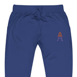 Alotofit Royal A Orange/Purple Embroidered Logo Unisex fleece sweatpants