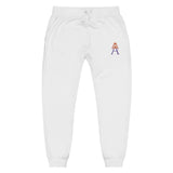 Alotofit Royal A Orange/Purple Embroidered Logo Unisex fleece sweatpants